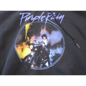 Purple Rain Movie Hoodie Sweatshirt Mens Large Black Graphic Fleece Pullover
